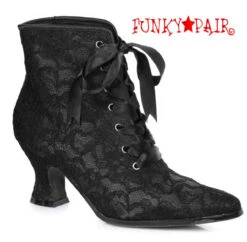 253-Elizabeth 2.5 Inch Lace Ankle Boots -PL Boots Shop 253 Elizabeth Black 74817.1570560977