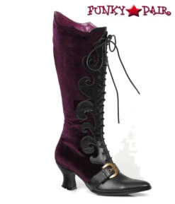 253-Fain, Cosplay Velvet Knee High Boots -PL Boots Shop 253 Fain Pur 74071.1664260468