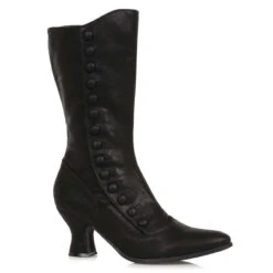 253-Sonya, Mid-Calf Victorian Boots -PL Boots Shop 253 Sonya blk 32203.1669495294