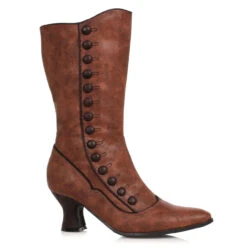 253-Sonya, Mid-Calf Victorian Boots -PL Boots Shop 253 Sonya brwn 32083.1669495326