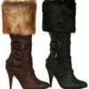 418-GRETA, 4 Inch Boots With Faux Fur Cuff By Ellie Shoes -PL Boots Shop 418 GRETA 25718.1668733287