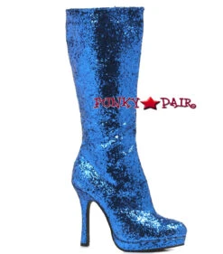 421-ZARA 4 Inch Glitter Knee High Boots CLEARANCE -PL Boots Shop 421 ZARA BLUE 89262.1535012340