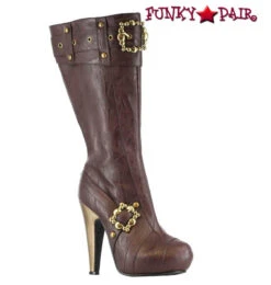 426-AUBREY, 4 Inch Steampunk Knee High Boots With Buckles -PL Boots Shop 426 AUBREY BROWN 92447.1561164518.1200.1200 01837.1565800782
