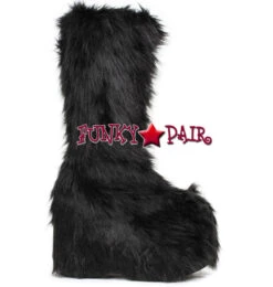 Ellie Shoes | 500-Fuzz 5 Inch Rave Fluffy Platform Boots -PL Boots Shop 500 Fuzz blk 50796.1617385993