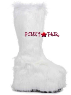 Ellie Shoes | 500-Fuzz 5 Inch Rave Fluffy Platform Boots -PL Boots Shop 500 Fuzz wht 30300.1617385993