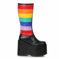 500-JADA, Chunky Rainbow Boots By Ellie -PL Boots Shop 500 JADA blk 12469.1627922522