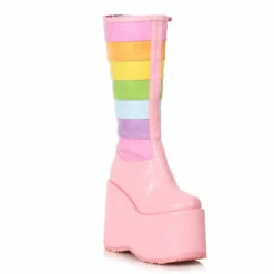 500-JADA, Chunky Rainbow Boots By Ellie -PL Boots Shop 500 JADA pnk1 43199.1627922522