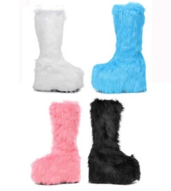 Ellie Shoes | 500-Fuzz 5 Inch Rave Fluffy Platform Boots