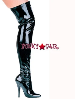 511-Ally 5" Stiletto Heel Stretch Thigh High Boots -PL Boots Shop 511 Ally blk 71489.1629137835