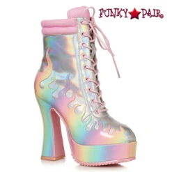 557-FIRE, 5.5 Inch Flame Design Ankle Boots -PL Boots Shop 557 FIRE PNK FP 56249.1699724694