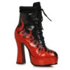 557-FIRE, 5.5 Inch Flame Design Ankle Boots -PL Boots Shop 557 FIRE RED 45158.1699724703