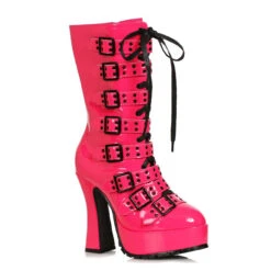 557-Melinoe, Chunky Heel Mid-Calf Boots With Buckles -PL Boots Shop 557 MELINOE fush new 98051.1669495523