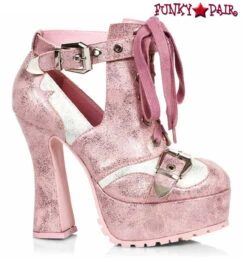 557-Theda, Chunky Heel Cut Out Ankle Boots By Ellie Shoes -PL Boots Shop 557 THEDA Pink 00098.1620932666