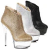 Ellie Shoes | 609-Andi, Rhinestones Ankle Stripper Boots -PL Boots Shop 609 ANDI 64115.1567275157