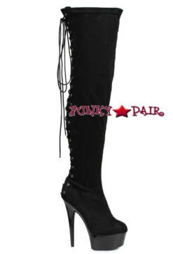 Ellie Shoes | 609-Fare 6 Inch Back Lace Thigh High Boots 9 Ellie Shoes | 609-Fare 6 Inch Back Lace Thigh High Boots -PL Boots Shop 609 FARE blkv 29878.1542426239