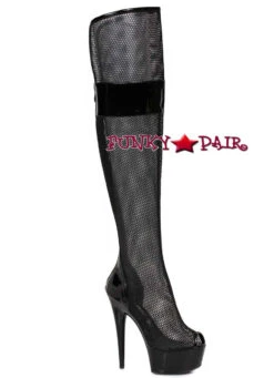 609-Ivy 6" Stiletto Heel Mesh Thigh High Boots -PL Boots Shop 609 IVY blk 72227.1626105406