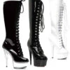 Ellie Shoes | 609-Jungle 6 Inch Stripper Lace Boots
