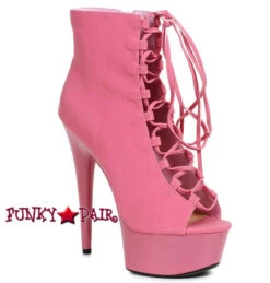 Ellie Shoes | 609-Reverse 6 Inch Lace Up Ankle Boots -PL Boots Shop 609 REVERSE FUSH 69607.1535016041