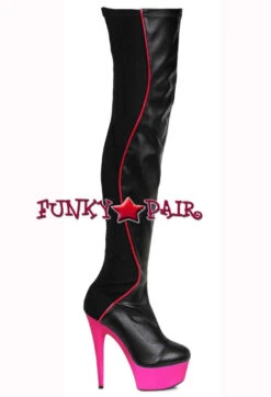 Ellie Shoes | 609-Unique 6 Inch Stripper Thigh High Boots -PL Boots Shop 609 UNIQUE fush 59170.1564941750