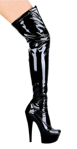 609-Fantasy 6" Stiletto Platform Stretch Thigh High Boots -PL Boots Shop 609 Fantasy Blk copy 22026.1531163050