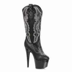 709-DALLAS, Stiletto Heel Cowgirl Boots By Ellie Shoes -PL Boots Shop 709 Dallas blk 46133.1659029530
