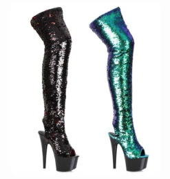 PL Boots Shop 36 Ellie Shoes | Sequin Thigh High Boots 709-Ruby