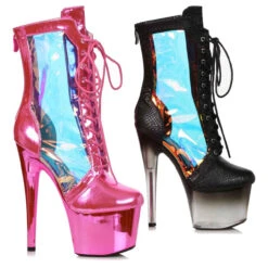 PL Boots Shop 46 709-TRACY, Hologram Ankle Boots By Ellie