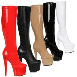 PL Boots Shop 32 709-Zemma, 7 Inch Stiletto Heel Knee High Boots