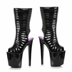 821-MELISSA, Open Toe Ankle Boots By Ellie Shoes