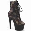 Pleaser | Adore-1020CM, 7" Camouflage Ankle Boots