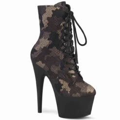 Pleaser | Adore-1020CM, 7" Camouflage Ankle Boots