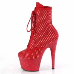 PLEASER ADORE-1020RM, Rhinestones Boots With Mesh Overlay -PL Boots Shop ADORE 1020RM RFS RS M05 67846.1709666633