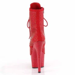 PLEASER ADORE-1020RM, Rhinestones Boots With Mesh Overlay -PL Boots Shop ADORE 1020RM RFS RS M09 34649.1709666627