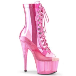 PLEASER ADORE-1021C-T, 7" Translucent PVC Ankle Boots