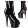Pleaser | Adore-1025, 7" Peep-toe Ankle Boots With Corset Style -PL Boots Shop ADORE 1025 46597.1658522066