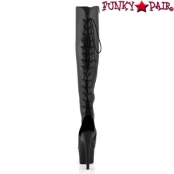 Pleaser | Adore-3019, 7 Inch Open Back Thigh High Boots -PL Boots Shop ADORE 3019 BPU M09 70427.1566180290