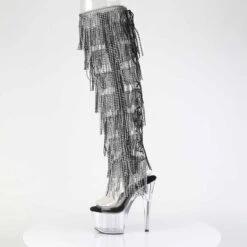 PLEASER ADORE-3019C-RSF, 7" Fringe Rhinestones Over The Knee Boots -PL Boots Shop ADORE 3019C RSF C B C05 24433.1714756555