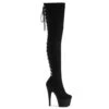 PLEASER ADORE-3063M, 7" Thigh High Boots With Rear Lace Up -PL Boots Shop ADORE 3063M 76973.1689234760