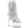 Pleaser | Adore-1017SQF, 7 Inch Sequin Fringe Ankle Boots -PL Boots Shop Adore 1017SQF 72509.1682534196