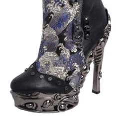 Hades Boots | ARIANNA, Women's SteamPunk Victorian Knee High Boots -PL Boots Shop Arianna Wave close up 63014.1674173212