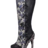 Hades Boots | ARIANNA, Women's SteamPunk Victorian Knee High Boots -PL Boots Shop Arianna Wave side 43598.1674173212