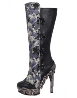 Hades Boots | ARIANNA, Women's SteamPunk Victorian Knee High Boots