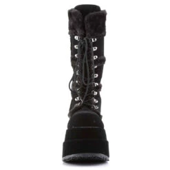 Demonia | BEAR-202 Black Furry GoGo Rave Boots -PL Boots Shop BEAR 202 B PU01 64967.1694019477