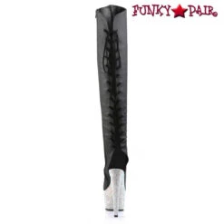 PLEASER Bejeweled-3019DM-7, 7" Rhinestones Platform Thigh High Boots -PL Boots Shop BEJEWELED 3019DM 7 BPU SMRS09 77132.1566192475