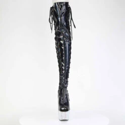 PLEASER BEJEWELED-3052HG-7, Rhinestones Platform Side Lace-up Thigh High Boots -PL Boots Shop BEJEWELED 3052HG 7 BHG SRS01 08672.1714756888