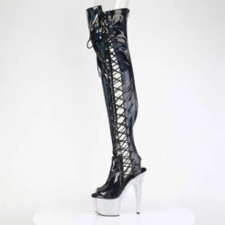 PLEASER BEJEWELED-3052HG-7, Rhinestones Platform Side Lace-up Thigh High Boots -PL Boots Shop BEJEWELED 3052HG 7 BHG SRS05 83798.1714756880