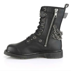 Demonia | BOLT-250 Men's Mid-Calf Lace-up Combat Boots With Chain -PL Boots Shop BOLT 250 BVL05 68544.1693970555