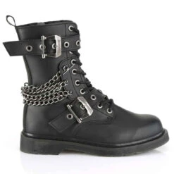Demonia | BOLT-250 Men's Mid-Calf Lace-up Combat Boots With Chain -PL Boots Shop BOLT 250 BVL13 63625.1693970530