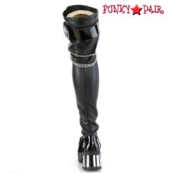 BRATTY-304, Over The Knee Boots With Chain And Buckles -PL Boots Shop BRATTY 304 BVL09 FP 29362.1710344153