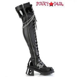 BRATTY-304, Over The Knee Boots With Chain And Buckles -PL Boots Shop BRATTY 304 BVL13 FP 52430.1710344141
